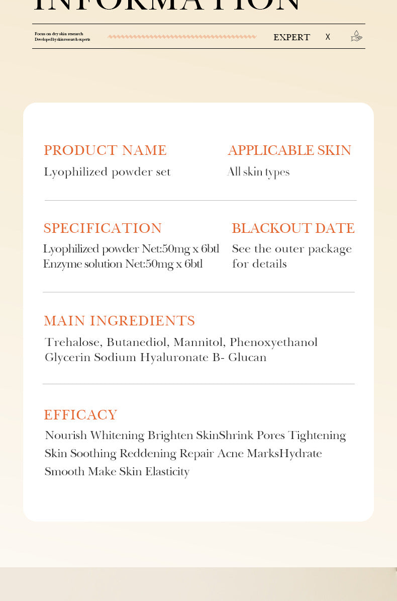 Full English Oligopeptide Freeze-Dried Powder Set BIOAOUA Hydrating Moisturizing Nourishing Skin Care Wholesale for  Trade