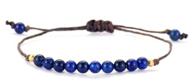 Amethyst Bracelet Men's Volcanic Stone Long Blue Point Bracelet Pyrite White Pine Braided Bracelet