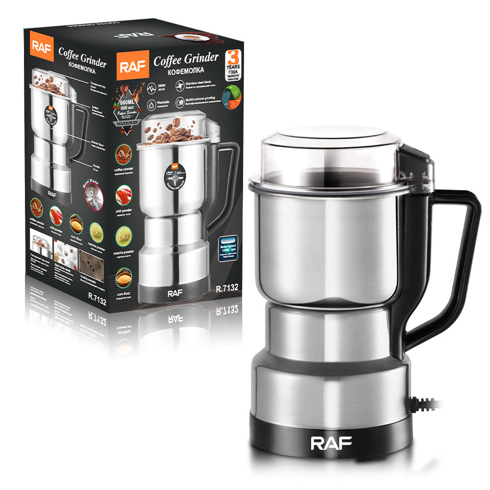 RAF EU Standard Household Lightweight Grinding Cup Portable Coffee Bean Grinder Electric Coffee Grinder Dry Grinder R.7132