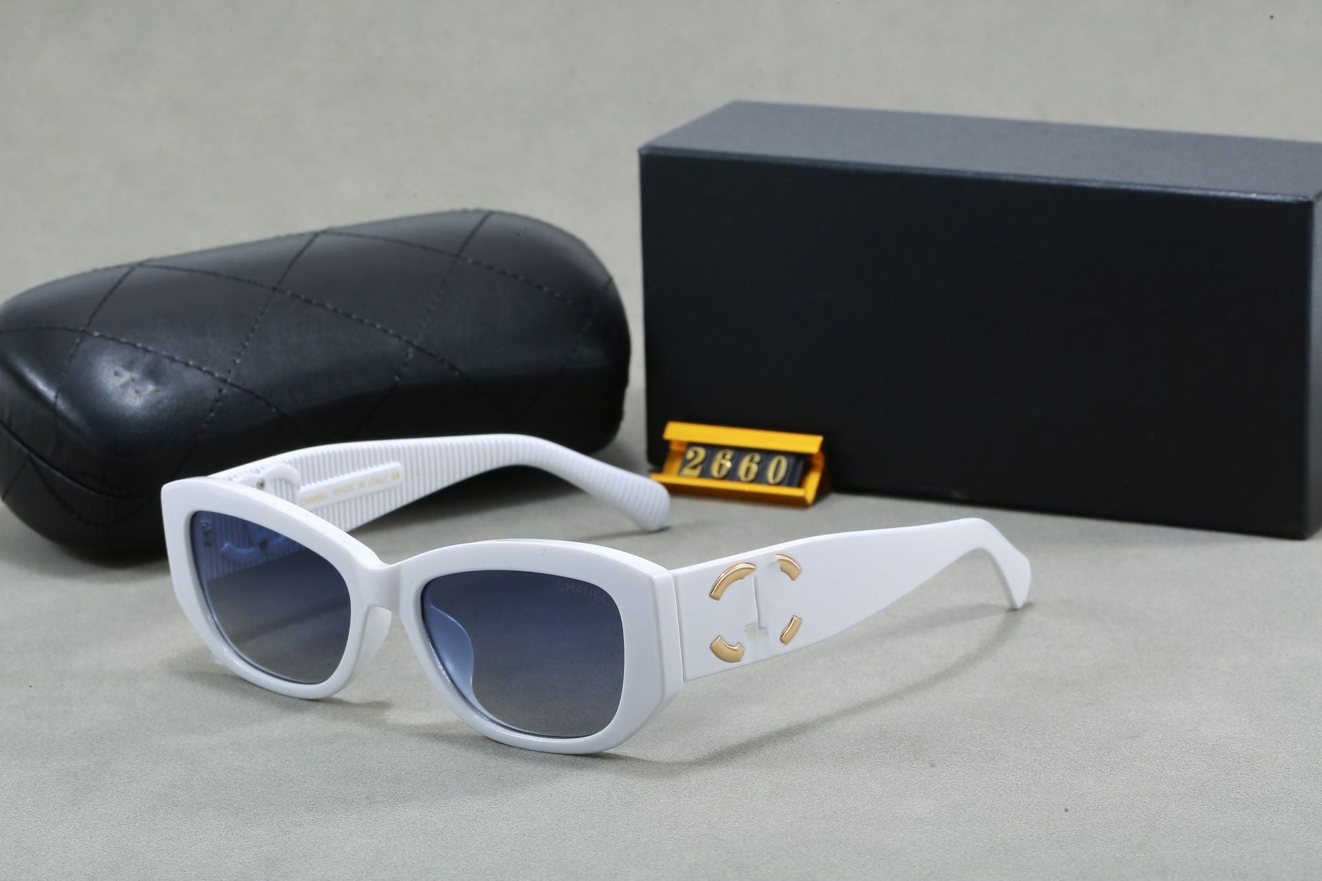 Classic style logo Double C Sunglasses for Women, Internet Celebrity, Xiaohongshu Hot Item, Sunglasses for Men, Acetate, Live Streaming Hot Item2660