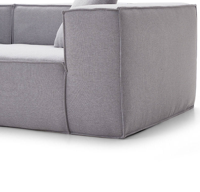 Vacuum Compression Modern Minimalist Tofu Block Sofa Small Apartment Living Room Retro Straight Row Roll Pack Square Fabric Sofa