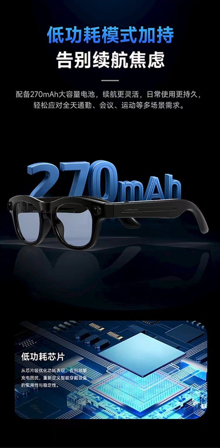 Hot Sale G10Smart Glasses AI Translation AI Intelligent Object Recognition Intelligent Navigation Wearable1080P High Definition Shooting