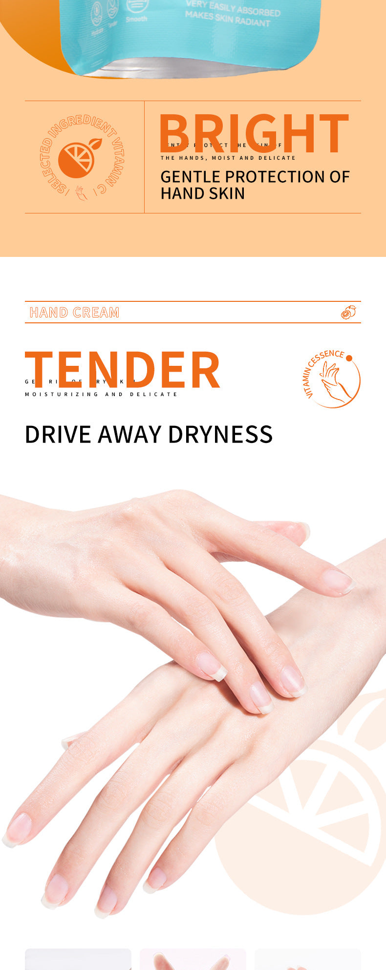 Full English Plant-Based Hand Cream in Sachet SADOER Avocado Aloe Vera Moisturizing Refreshing  Wholesale