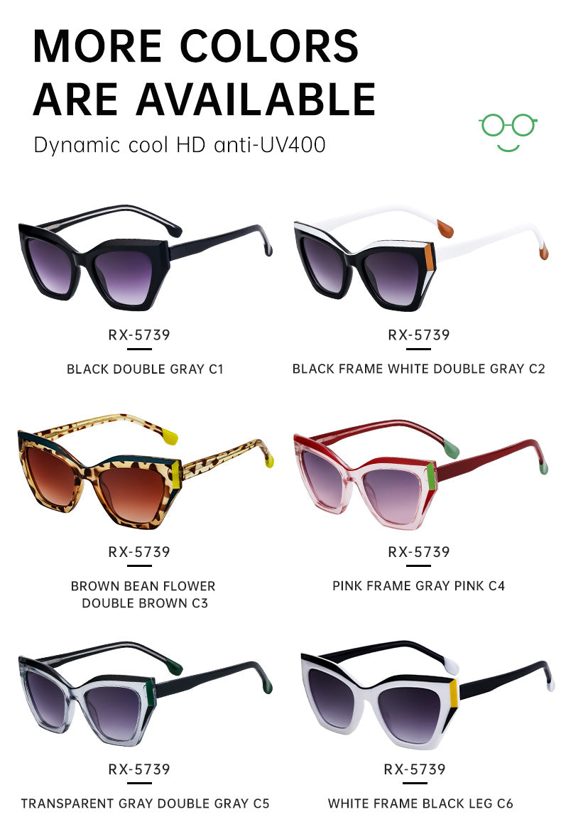 European and American Fashion Cat Eye Sunglasses for Women Hollow High-end Sunglasses Wholesale Glasses sunglasses