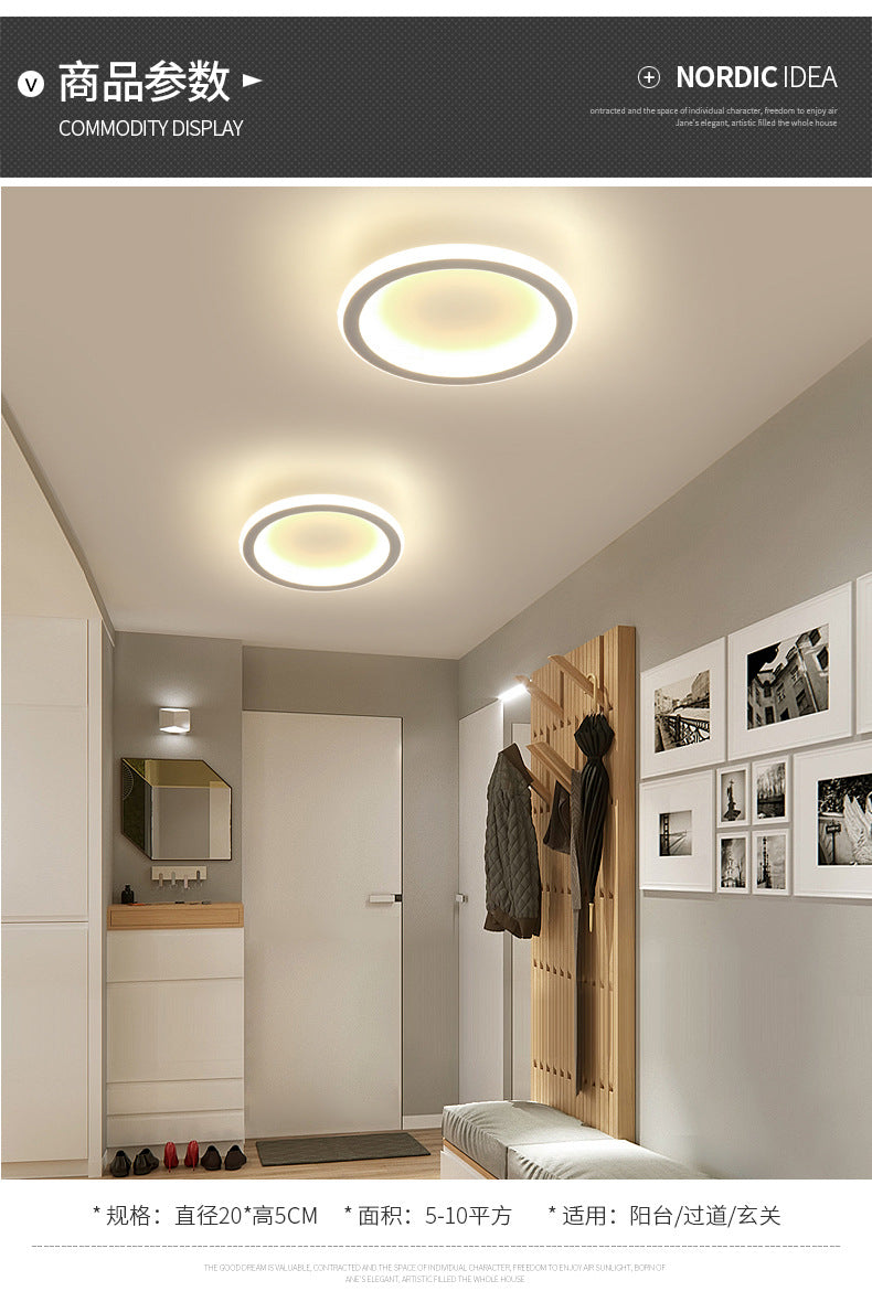 过道灯 入口走廊灯 铁艺楼梯灯 衣帽间LED吸顶灯 阳台灯 中山照明灯具