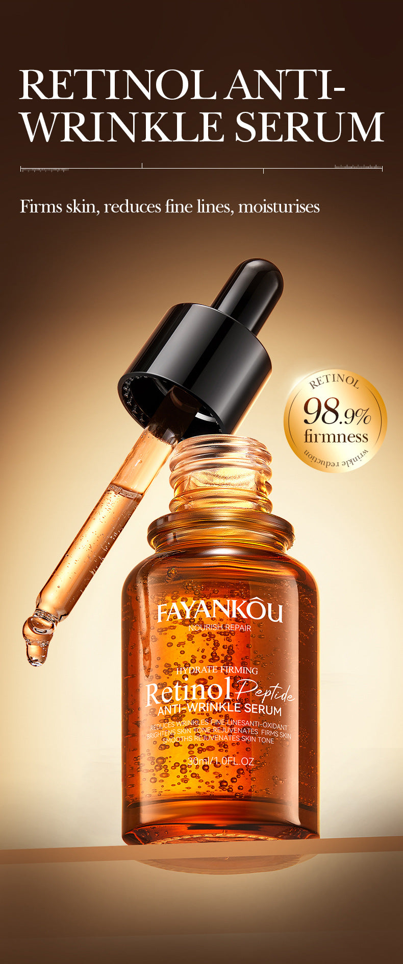 Full English Retinol Peptide Skincare Series  FAYANKOU Amino Acid Facial Cleanser  Wholesale