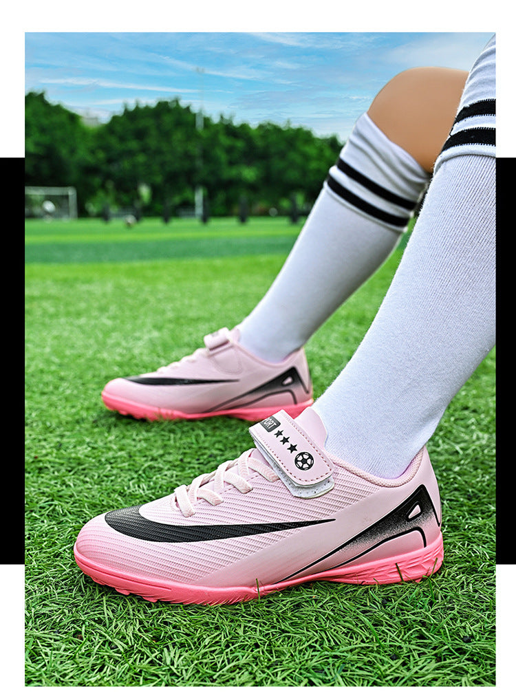 2025World Cup Children's Soccer Shoes Boys Youth Students Girls Spike Long Spike Competition Training Sports Shoes