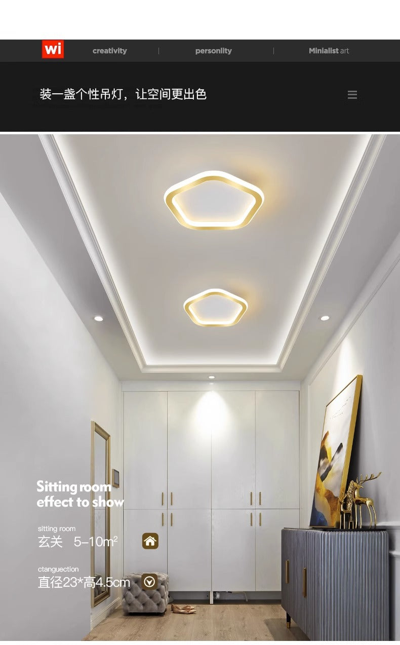 Nordic Corridor Entrance Hallway Light Simple Modern Creative Cloakroom Light led Balcony Small Ceiling Light Fixture