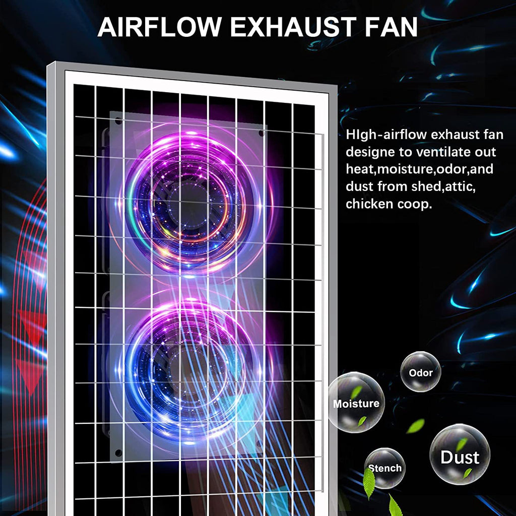 Solar Fan for Shed15W Solar panel high-speed DC brushless fan,Suitable for heat dissipation