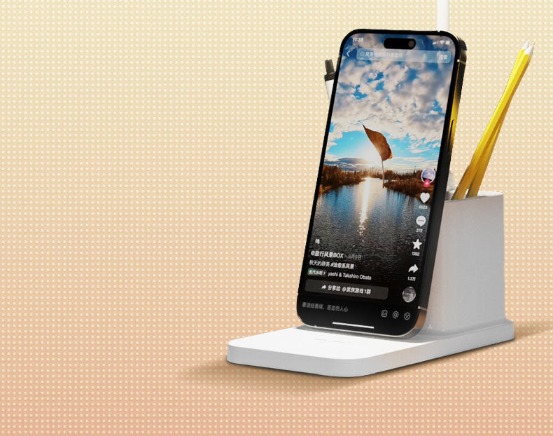 Children's Learning Eye Protection Desk Lamp Wireless Charging Pen Holder Desk Lamp Student Dormitory Bedside Reading Desk Lamp Gift Customization