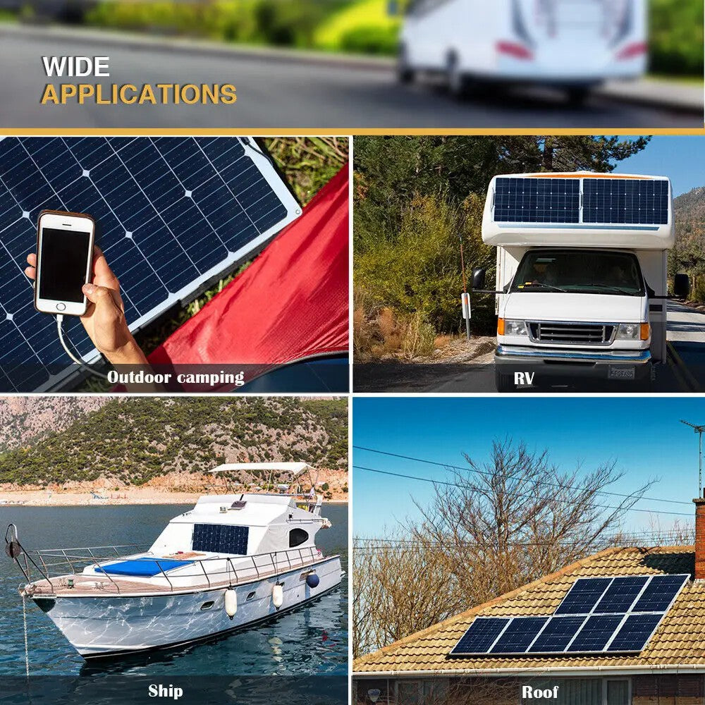 Factory Direct Solar Panel 200W 18V Flexible Emergency Charging Home/Camping Outdoor Photovoltaic Battery Panel