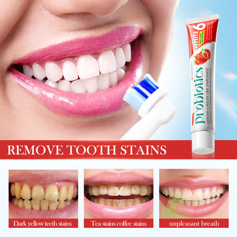 Full English Plant Fruit Probiotic Toothpaste SADOER Oral Whitening Teeth Gum Care Toothpaste  Wholesale