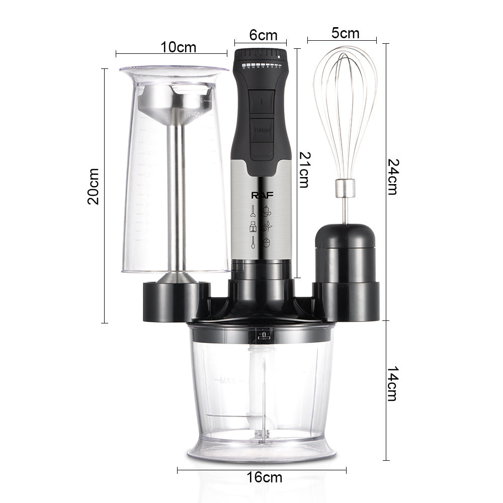 EU Standard Multifunctional Kitchen Handheld Cooking Stick Baby Food Electric Stirring Stick Cooking Machine Juicer 4-in-1