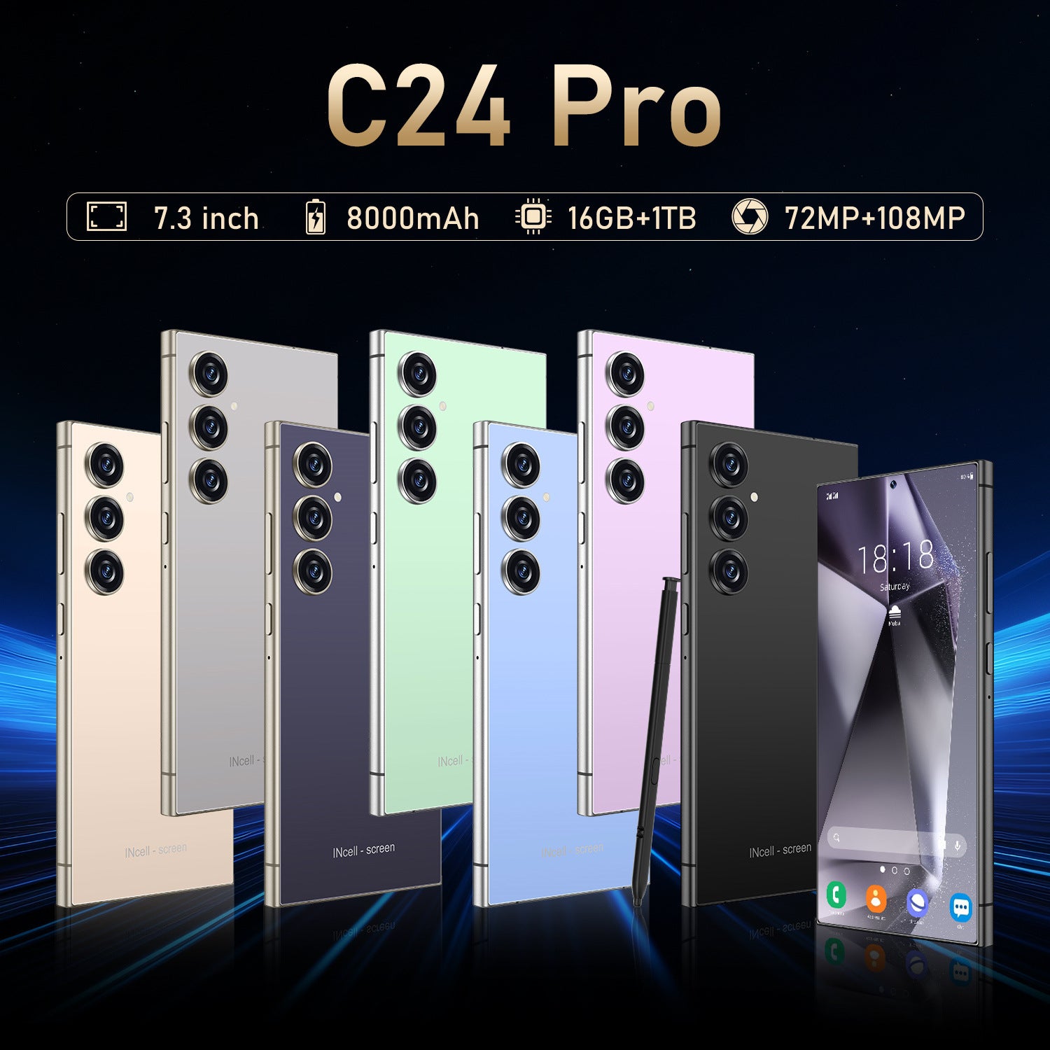 2025Exclusive Supply C24 Pro Large Screen Smartphone16+1T Android Phone Source Factory(Popular)