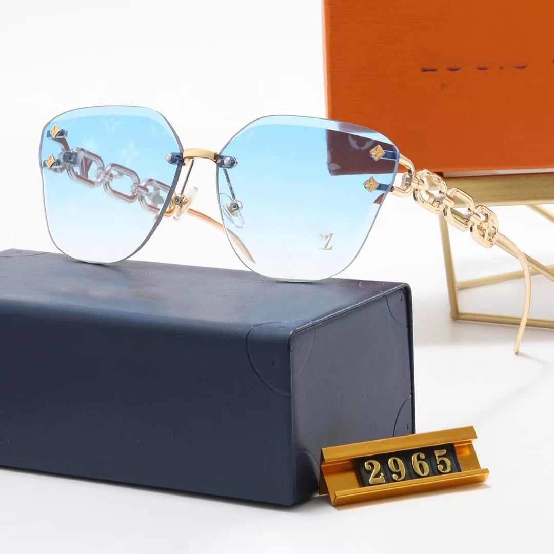 2024New Fashion Trend Sunglasses High-End Luxury Style Women's Sunglasses Laser Lenses Unique Street Style