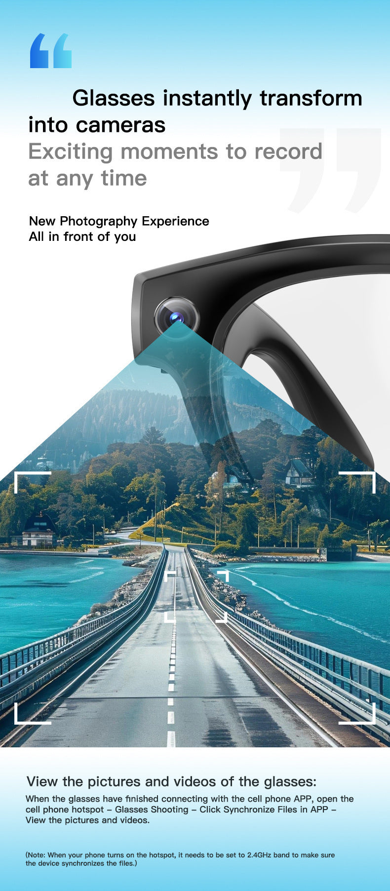 New ai Smart Glasses mate2With Camera for High-Definition Photo and Video Recording GS380Bluetooth Glasses