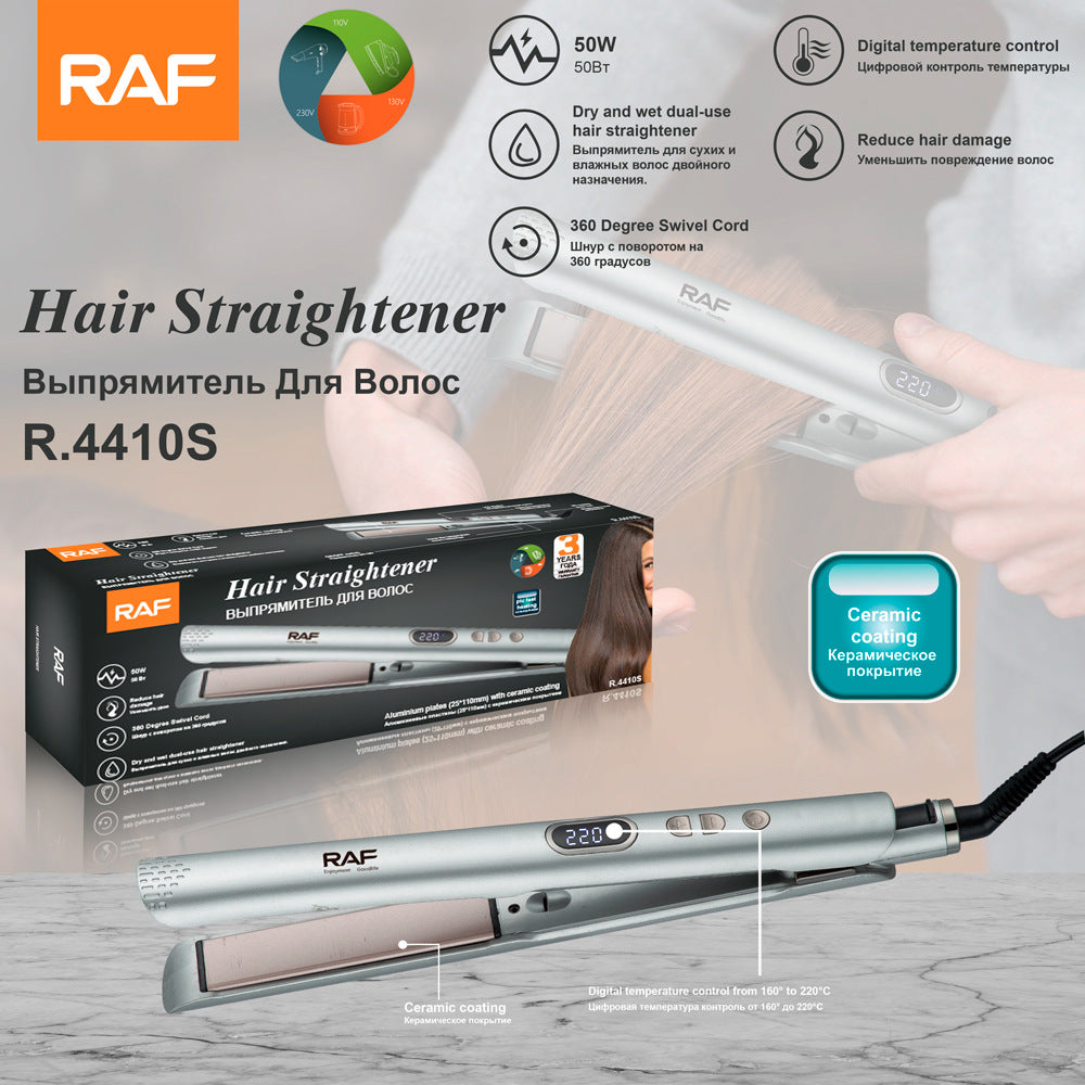 RAF EU Standard Hair Straightener Negative Ion Hair Straightener Root Straightening Iron Hair Straightening Curling Iron Home Use Volumizing