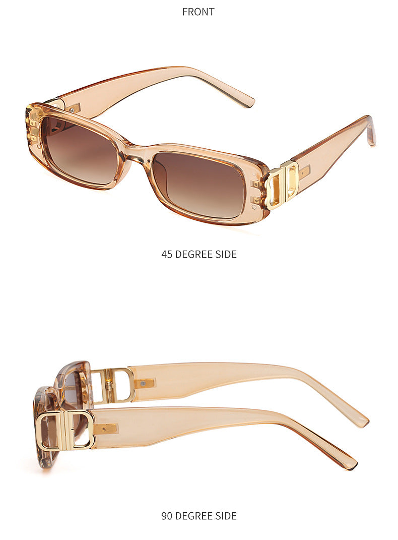 New Small Frame Sunglasses for Women, European and American Fashion, Internet Celebrity Style, High-End Glasses Trend sunglasses