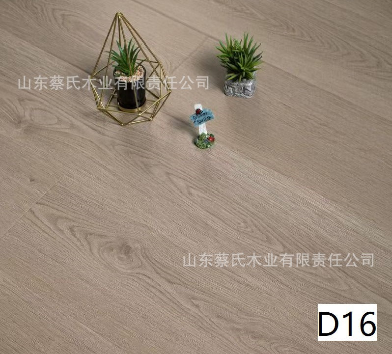 French Cream Style Enhanced Composite Flooring Moisture-Proof Locking System for Home and Commercial Use12mm Laminated Flooring Eco-friendly and Wear-resistant