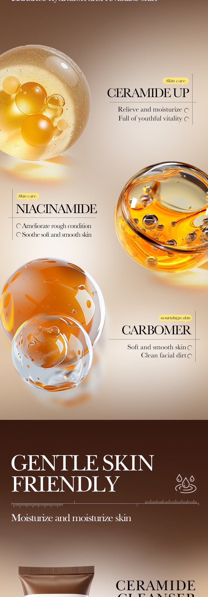 Ceramide Moisturizing and Brightening Set SADOER Moisturizing and Hydrating Set Box Cross-Border Wholesale