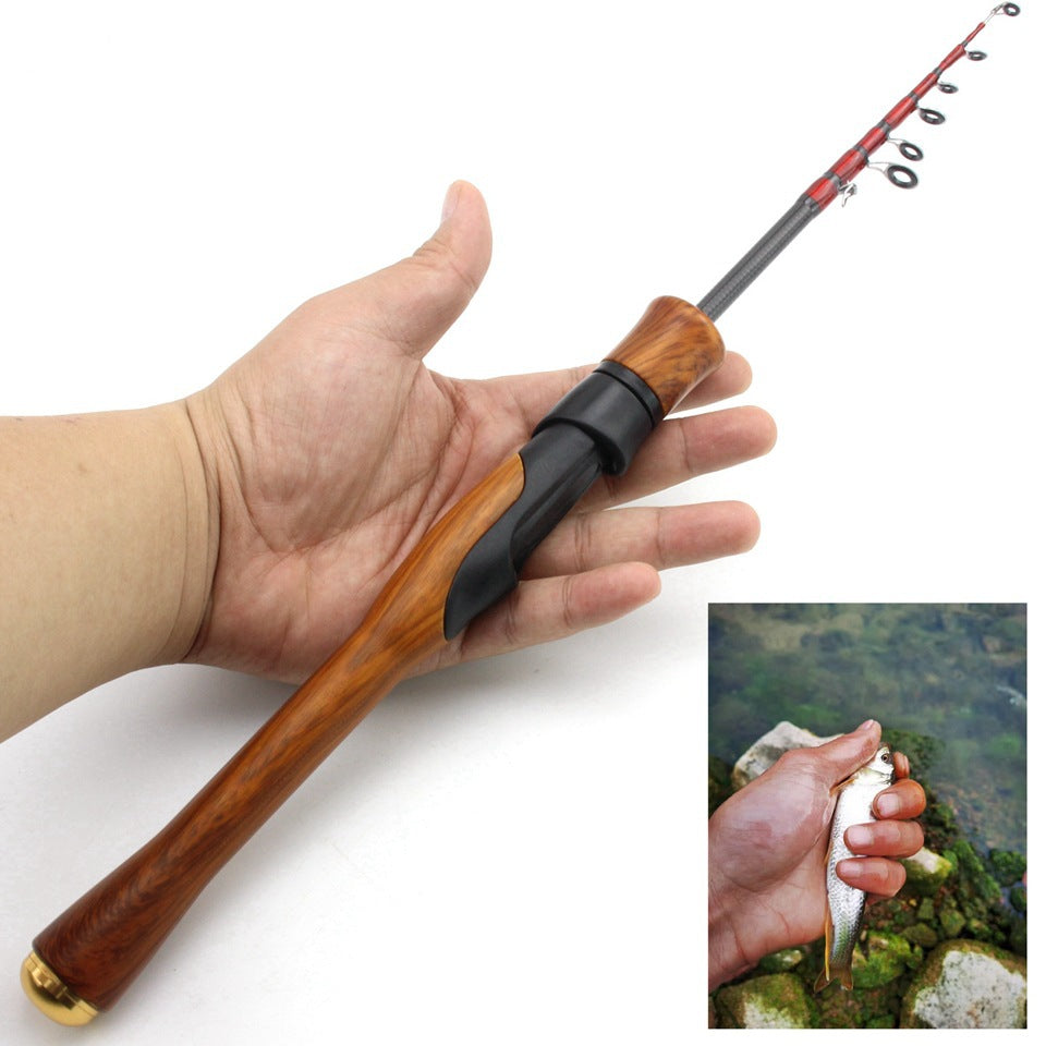 A Gun Handle Retractable Horse Mouth Rod Retractable Lure Rod ul Adjustable Lure Rod Ultra-light Pocket Fly Fishing Rod