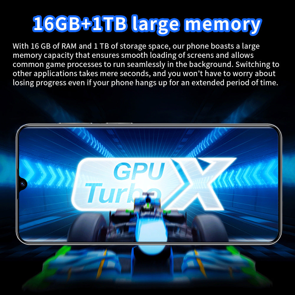 7.3Inch Hd Large Screen C20 Pro Mobile Phone16+1T Large Memory Smartphone Factory Direct Sale