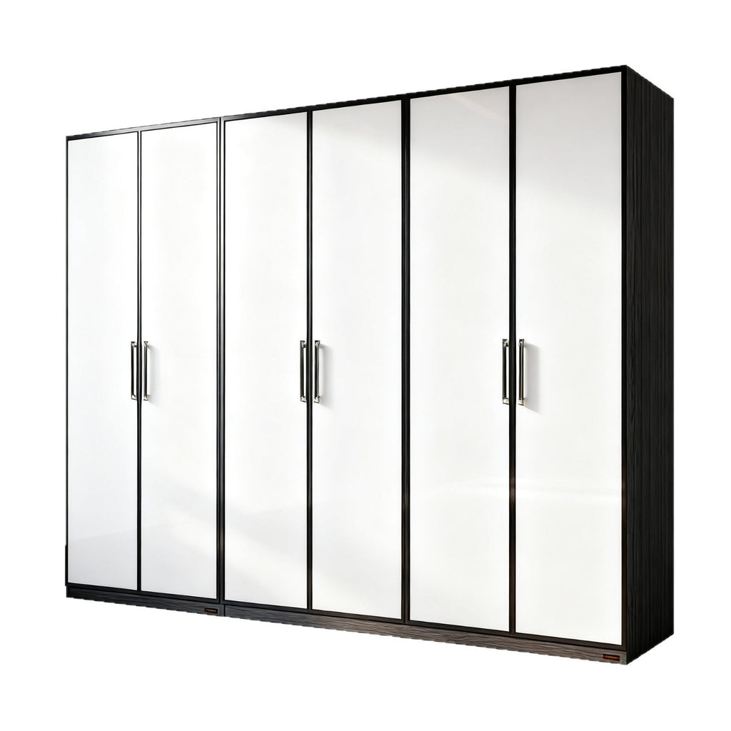 Custom Aluminum Alloy Combination Wardrobe with Top Cabinet Modern Simple Light Luxury Bedroom Home Storage Finished Wardrobe Factory
