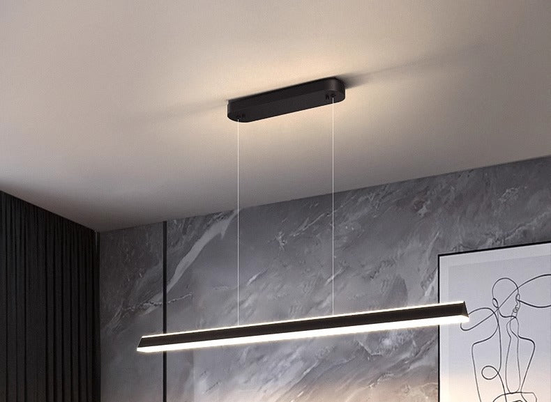 Modern Minimalist Creative Long Dining Table Minimalist Bar Counter Linear Restaurant Pendant Light Dining Room Zhongshan Lighting New Model
