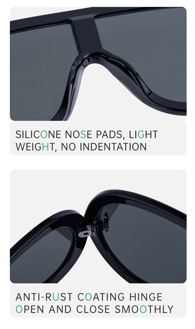 INS One-piece Large Frame Sunglasses for Women, European and American Fashion Sports Cycling Sunglasses, Windproof Glasses Wholesale