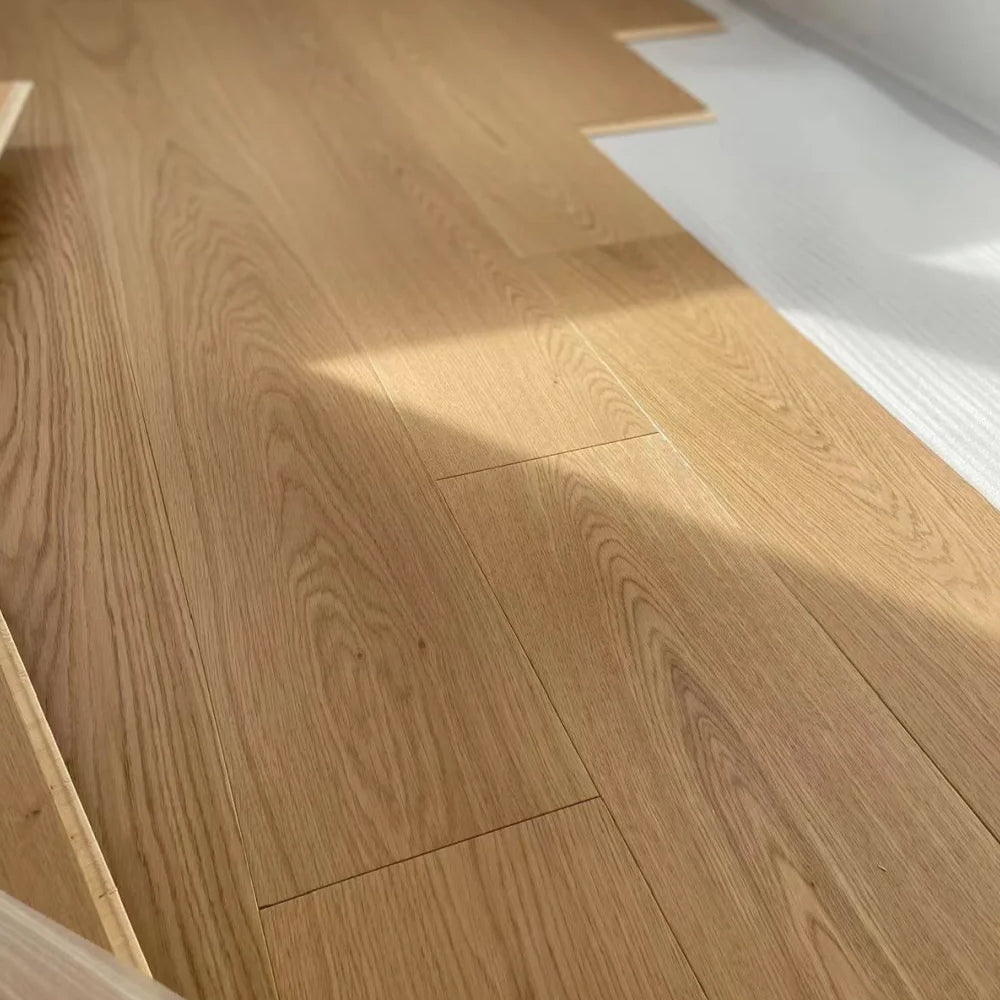 Custom Engineered Solid Wood Oak Hardwood Flooring Premium Three Layer Waterproof Flooring Outdoor Use Park Villas Offices