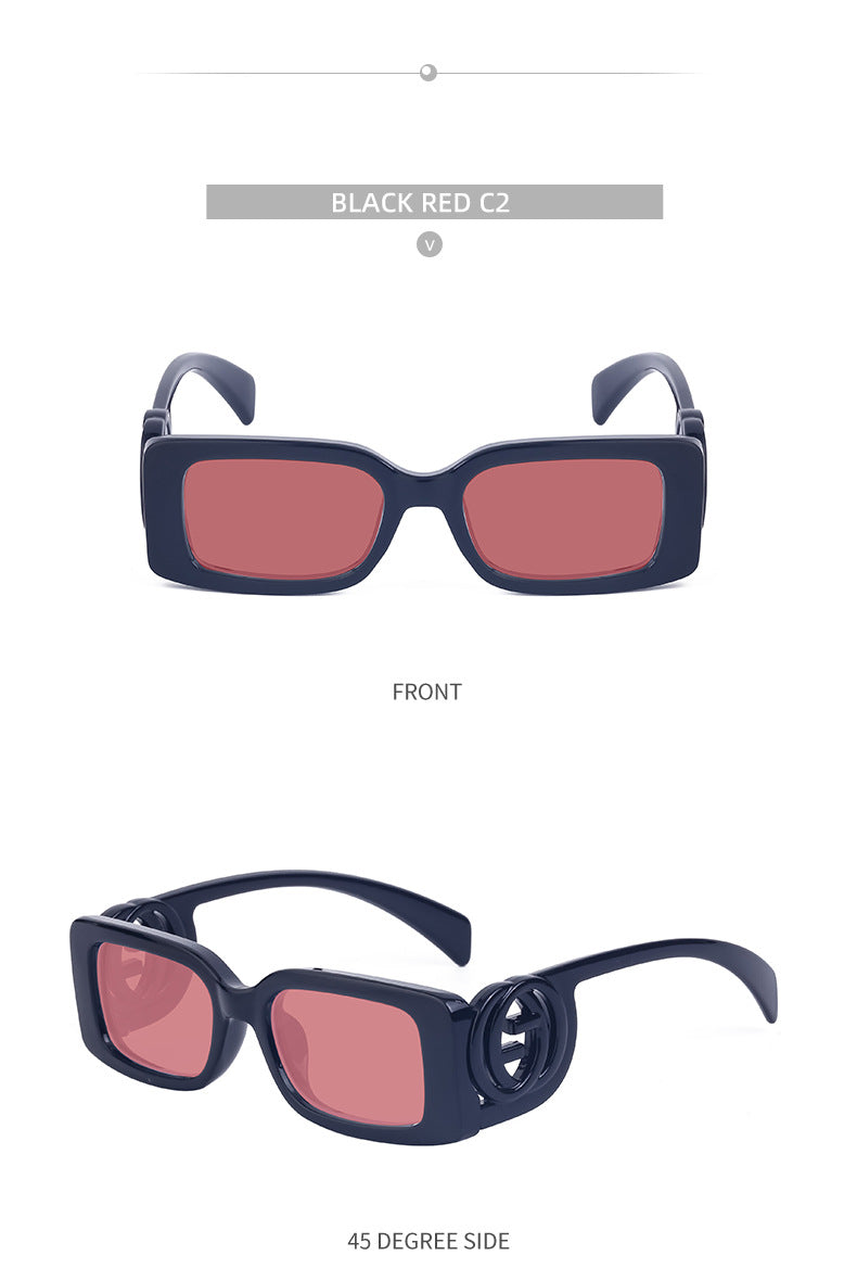 New Fashion Square Frame Sunglasses for Women, Unique Small Frame Sunglasses for Men, Wholesale Glasses sunglasses