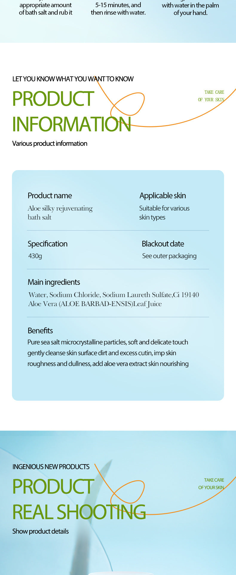 Full English Bath Salts430gSADOER Aloe Vera Milk Cleansing and Rejuvenating Body Scrub  Wholesale