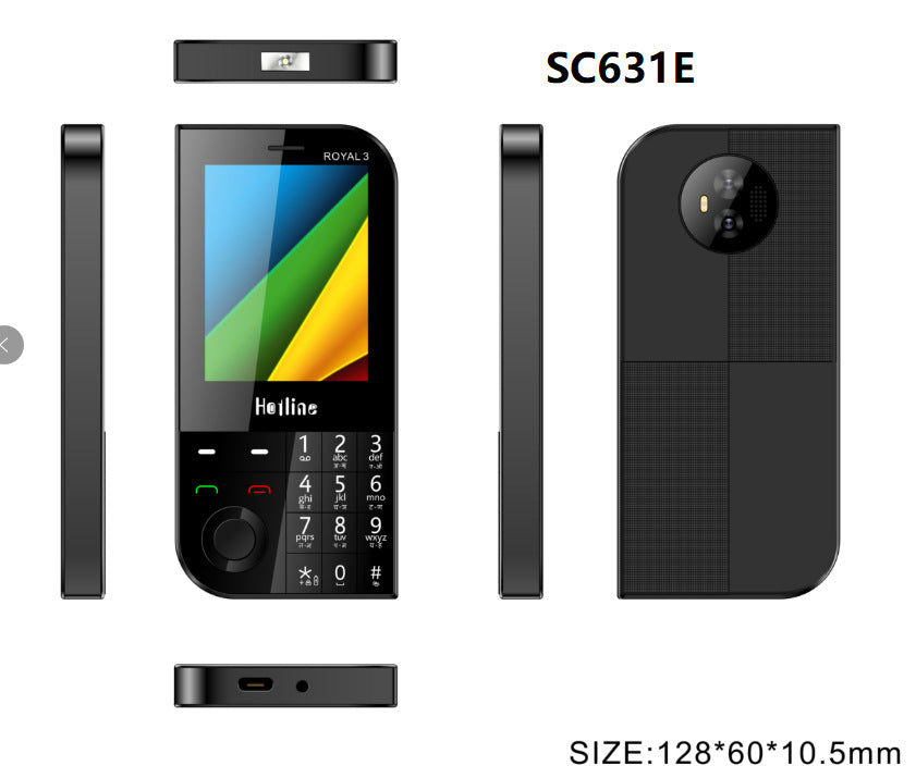 New GSM GPRS Large Screen2G Button phone for elderly and students2500mAh Battery