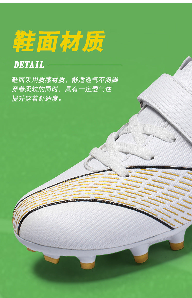 2025New Football Shoes for Men and Women, Medium and Large Children, Students, Long Spike Training Shoes, Youth Grass and Artificial Grass Field Sports