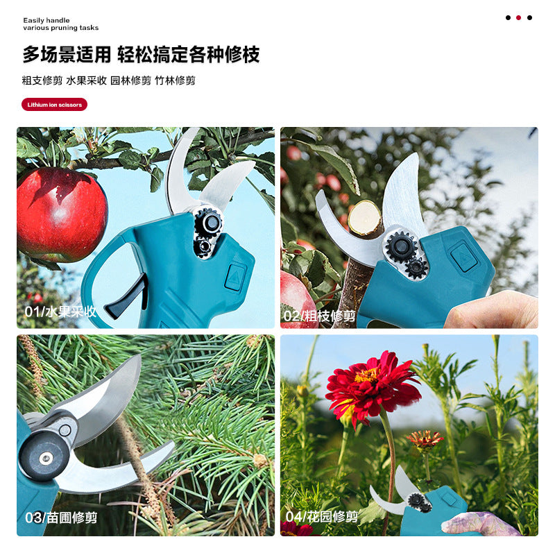 Hot selling portable home electric scissors Rechargeable Pruning Shears for Fruit Trees Lithium Battery Electric Pruner for Garden Pruning