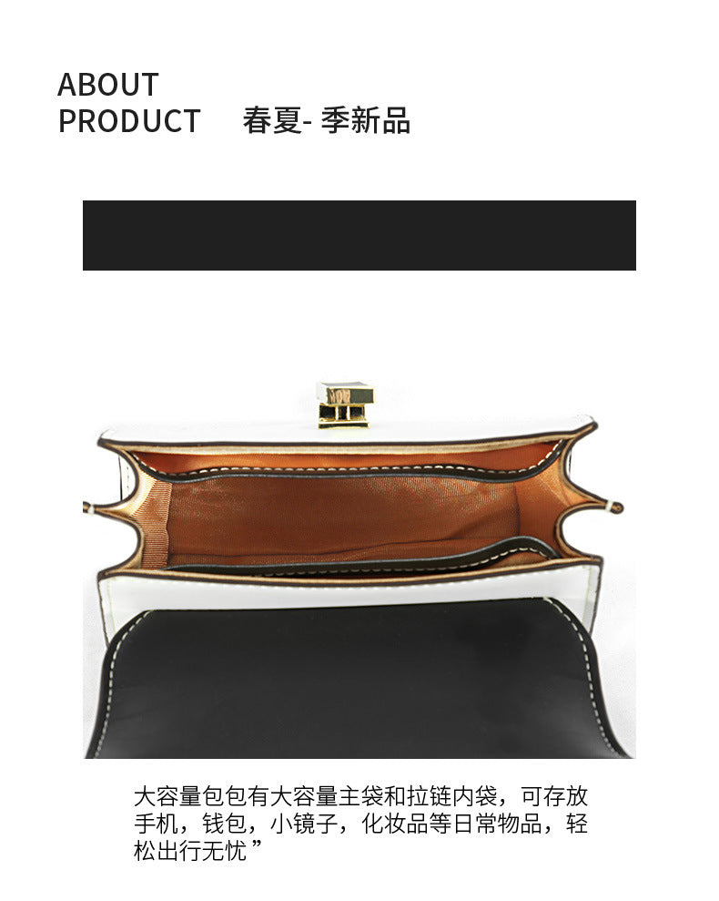 2024New Kelly Bag Yao Chen Same Style Single Shoulder Crossbody Handbag Small Square Bag European and American Fashion Casual Women's Bag