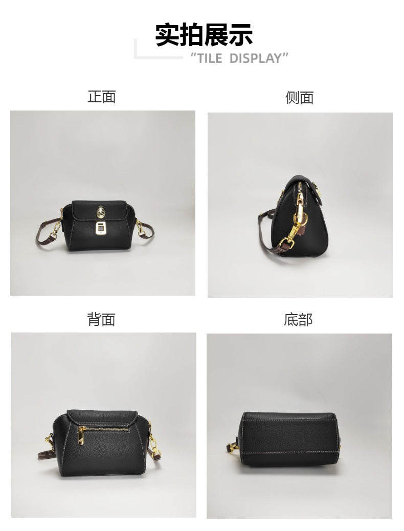 2025New Anti-theft Privacy High-end Fingerprint Lock Women's Bag Summer Fashion Genuine Leather Exquisite Crossbody Small Bag