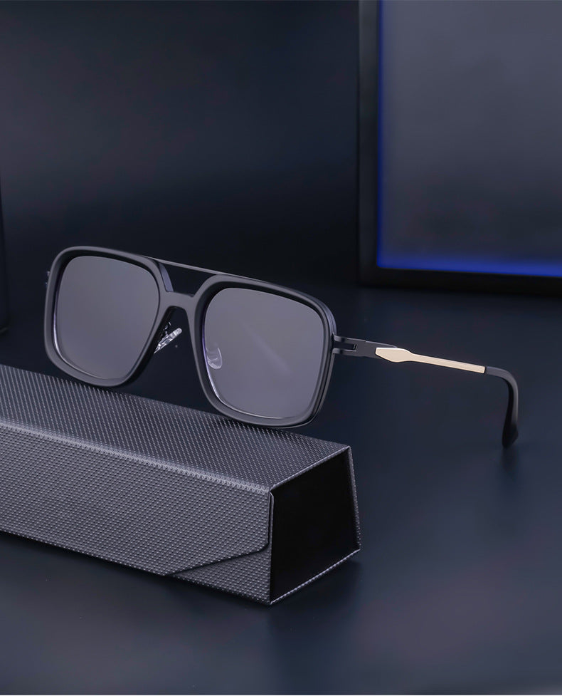 2025New style sunglasses for men with a high-end feel, vintage driving sunglasses, square frame glasses wholesale