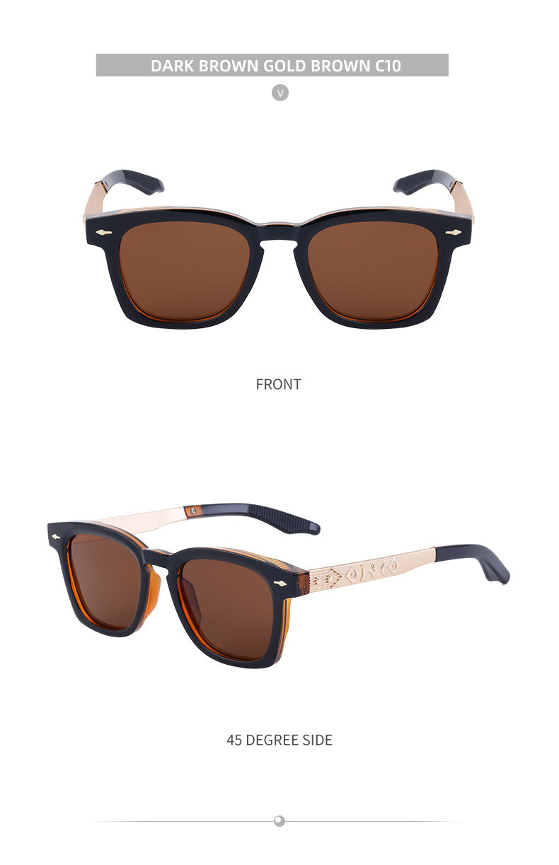 Square Frame Retro Sunglasses for Men, Sun Protection, Driving Special, High-End Outdoor Glasses Wholesale shades
