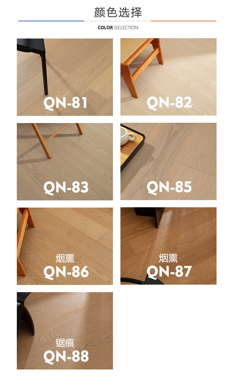 Source Factory European White Oak Pure Three-Layer Solid Wood Flooring for Underfloor Heating Modern Style Villa Home Use ENF Environmental Protection
