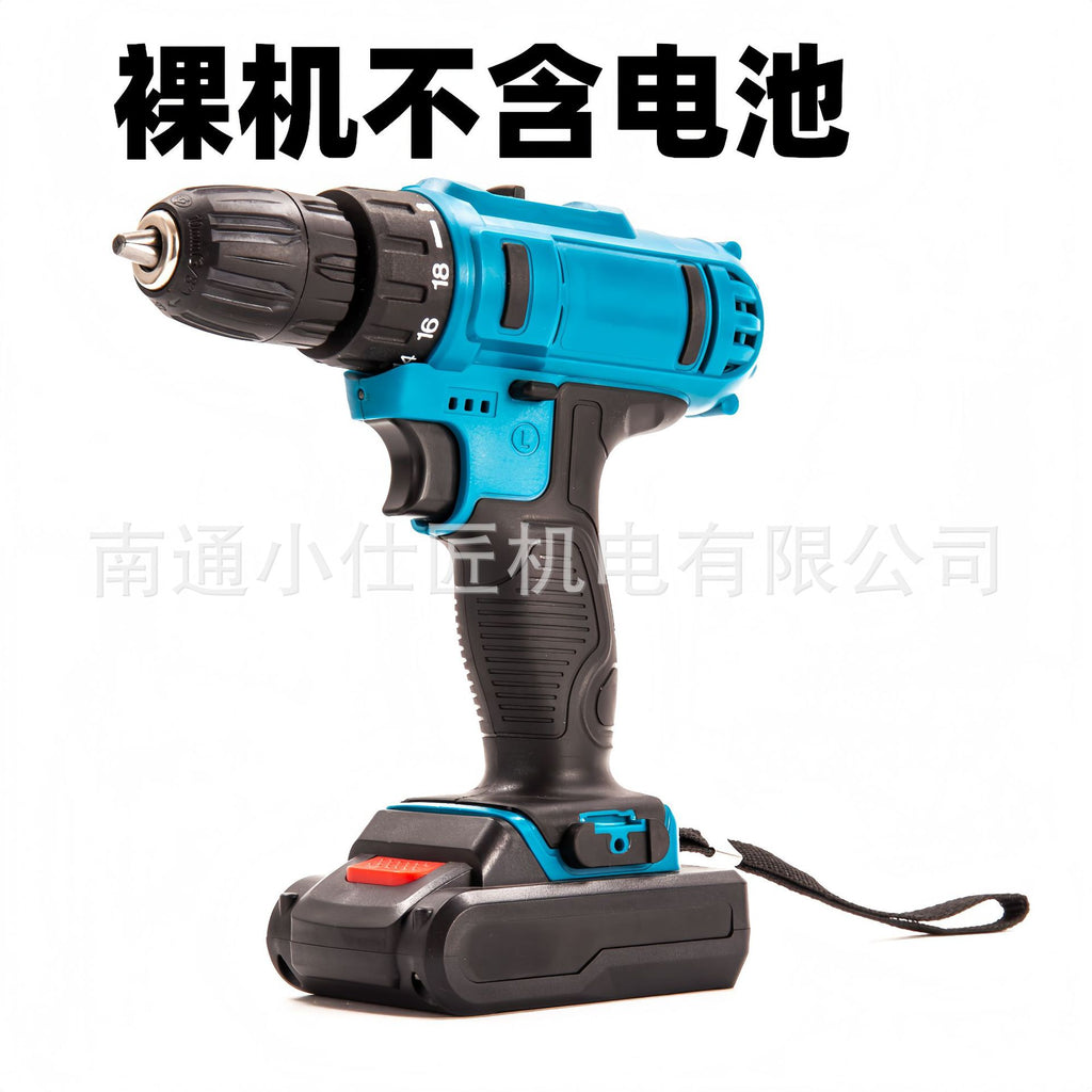 Cross-Border Foreign Trade Handheld Portable Lithium Electric Drill Multi-Function High-Power Rechargeable Impact Electric Drill Electric Screwdriver