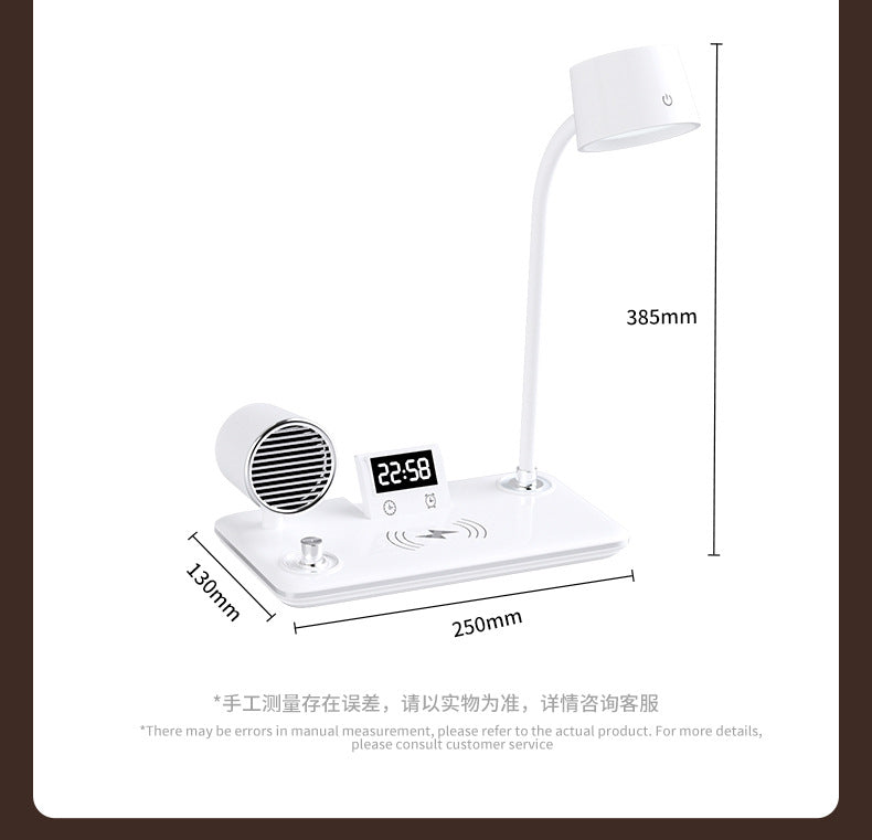 Creative Multifunctional15w Wireless Charging Desk Lamp Dormitory College Student Reading Study Area Eye Protection Desk Lamp Bedroom Night Light