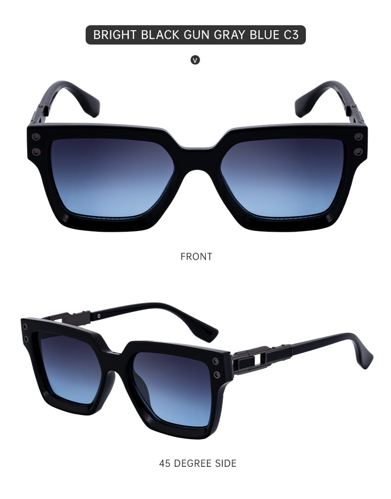 2025New European and American Style Square Frame Sunglasses for Men High-end Sun Protection Sunglasses Men's Trend Wholesale sunglasses