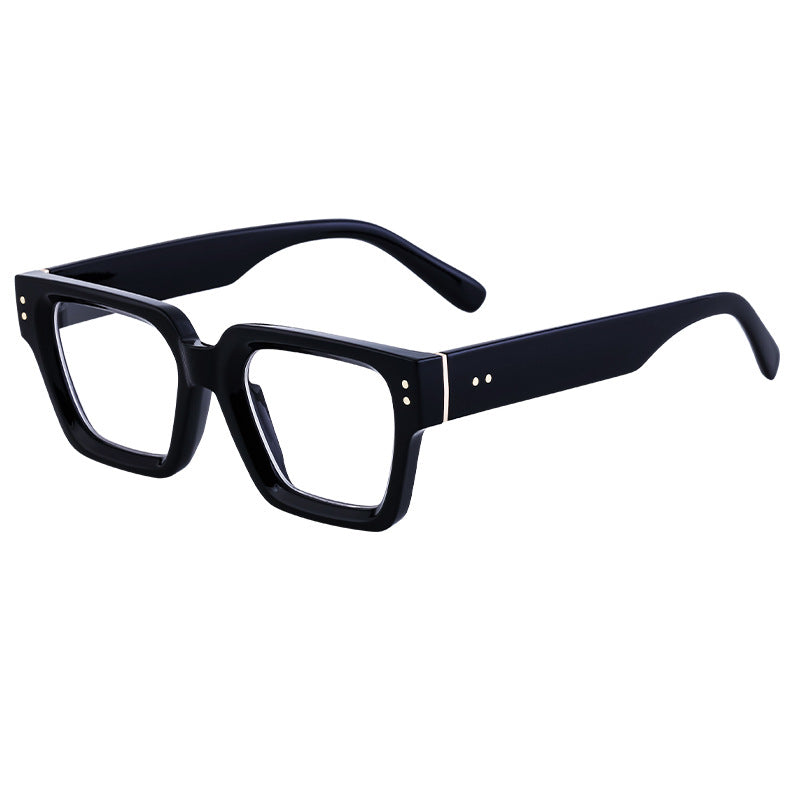 2025New European and American Fashion Square Frame Glasses for Women, Can Be Paired with Prescription or Non-Prescription Lenses, Men's Optical Frames Wholesale