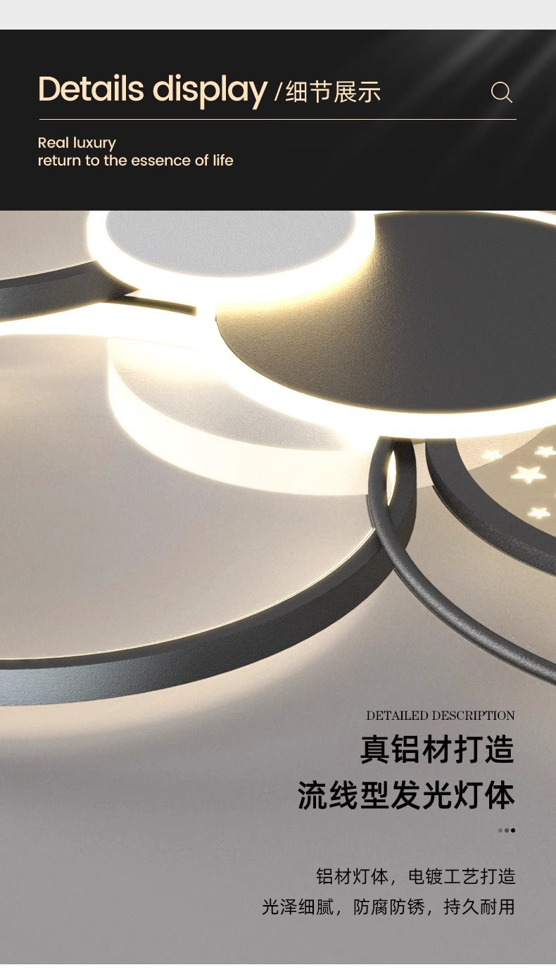 Zhongshan Lamp New Model Living Room Lamp Modern Simple Elegant Full Spectrum High-end Main Lamp Whole House Package Combination Lighting Fixture