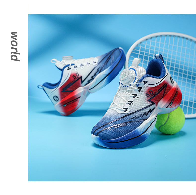 2025Summer New Boys' Shoes for Older Children Lightweight Shock-Absorbing Sports Shoes Mesh Breathable Professional Racing Running Shoes