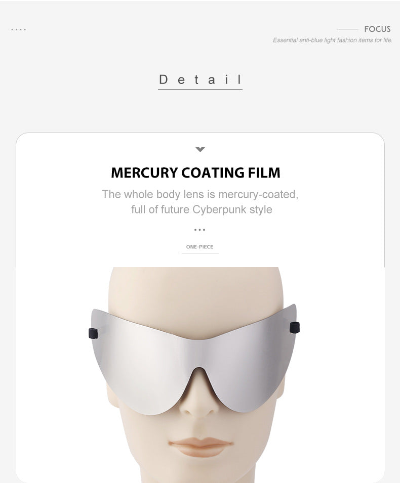 Big talker Y2K Sunglasses for Women, Sun Protection, Cycling, Sports, Windproof, Sunglasses, European and American Style, Frameless, One-piece Glasses, Men's Glasses