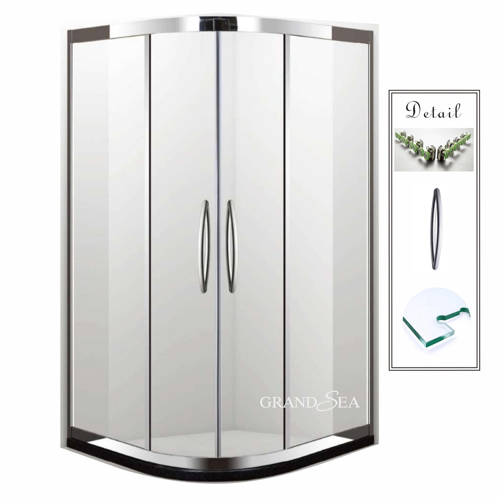 Popular Luxury Bathroom Shower Cubicle Cabinet with Frame Sliding Glass Shower Door for Hotel Use Straight Design Tempered Glass