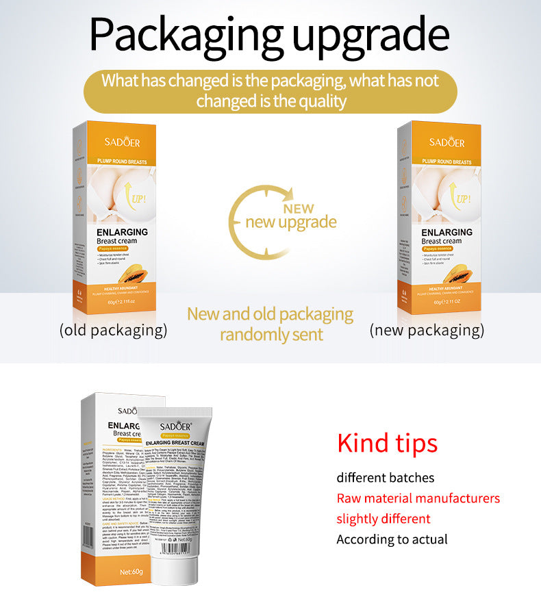 Full English Body Cream SADOER Papaya Coconut Extract Body Care60g  Foreign Trade Factory Direct Sales