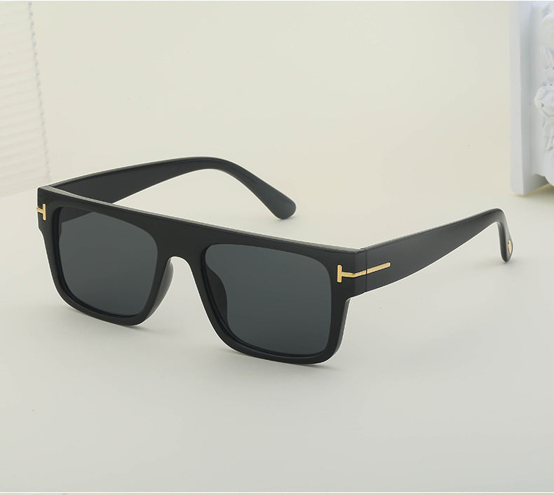 European and American retro women's sunglasses T Square Frame Sunglasses for Women Trendy Glasses Wholesale sunglasses